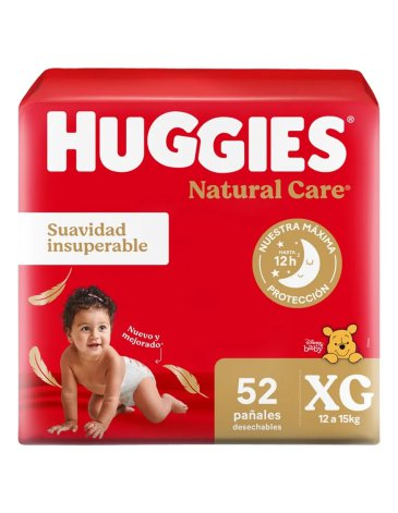 Pañales HUGGIES NATURAL CARE XG X 52 HUGGIES
