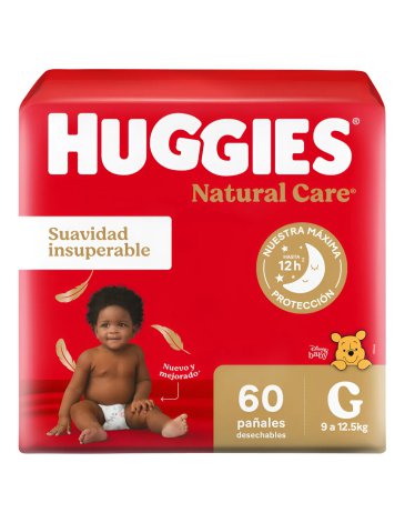 Pañales HUGGIES NATURAL CARE G X 60 HUGGIES