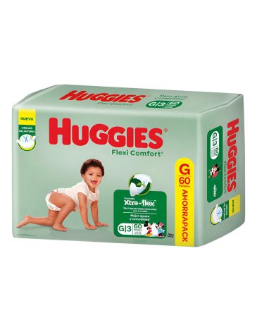 PAÑALES HUGGIES FLEXY CONFOR G X 60 HUGGIES