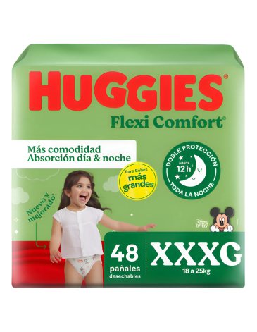 PAÑALES HUGGIES FLEXY CONFOR XXXG X 48 HUGGIES