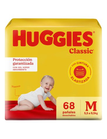 Pañales HUGGIES CLASS AHORRO M x 68 HUGGIES