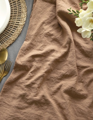 Mantel de ambiente de símil tusor. ¡EFECTO ARRUGADO! 130 x 200cm JEAN CARTIER