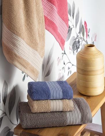 Toalla Lisa con Guarda Ratier en Contraste | Línea Luke 450 grs/m² ARCO IRIS