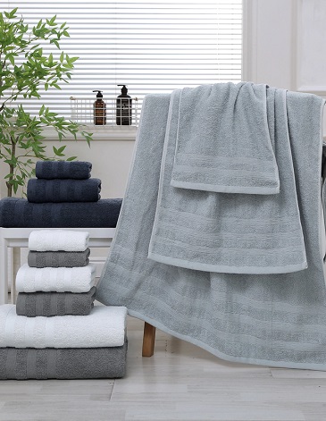 Juego de Toalla y Toallón Liso con Guarda 500 grs/m² JEAN CARTIER