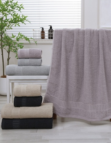 Juego de toalla y toallón liso con guarda 500 gr/m2 JEAN CARTIER