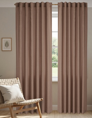 Juego de cortinas con tejido símil lino con presillas escondidas. ¡PREMIUM! JEAN CARTIER