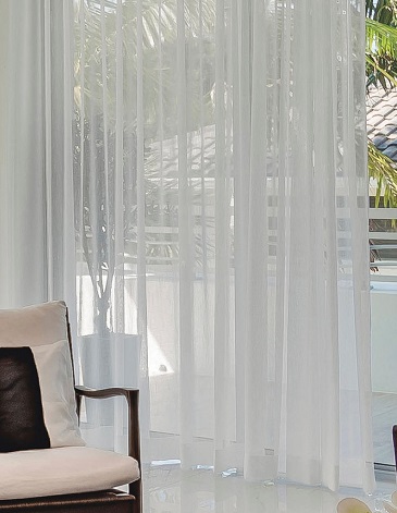 Juego de cortinas de voile con cinta fruncidora JEAN CARTIER