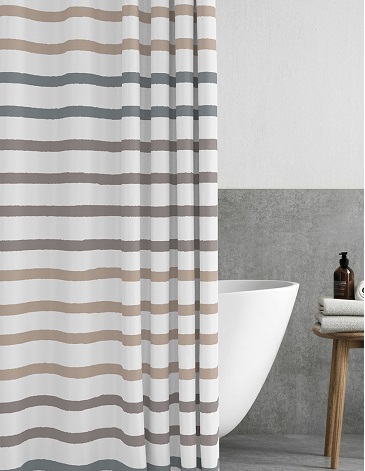 Cortina de baño + ganchos + alfombra JEAN CARTIER