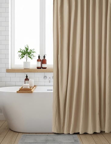 Set de baño 13 piezas cortina+ganchos JEAN CARTIER