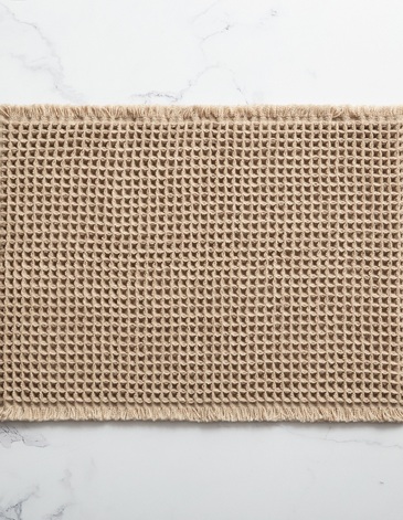 Alfombra de baño con flecos y antideslizante en el reverso JEAN CARTIER