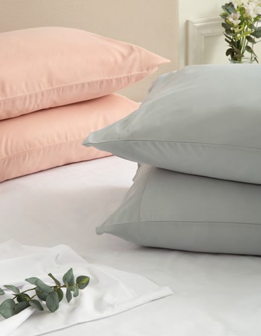 Set x 2 fundas de almohada lisas - Línea Hogar JEAN CARTIER