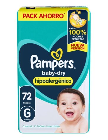 Pañales PAMPERS BABY-DRY G x 72 PAMPERS