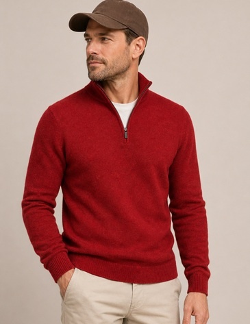 SWEATER MEDIO CIERRE TALLE S/XXL WOOLLAND PATAGONIA