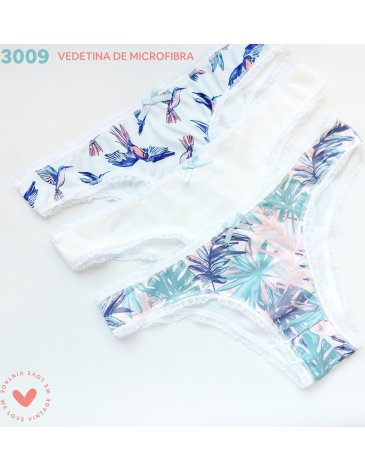  Vedetina microfibra Pack x3 VINTAGE