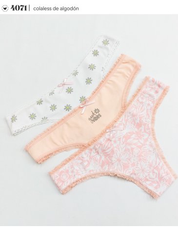 Colaless alg y lycra Pack x3 VINTAGE