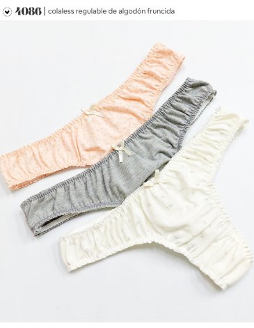 Colaless fruncida de Algodon pack x3 unid VINTAGE