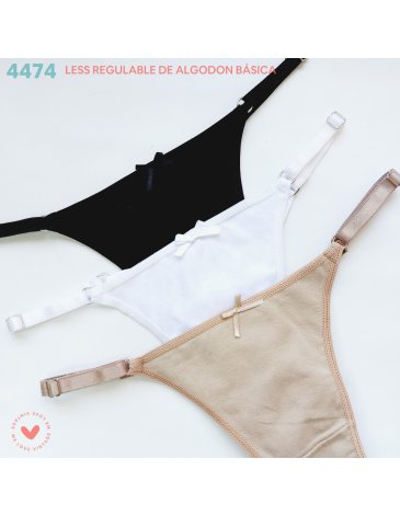 Less con corredera algodon Pack x3 VINTAGE