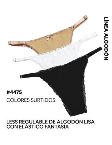 Colaless regulable algodon y lycra Pack x3 VINTAGE