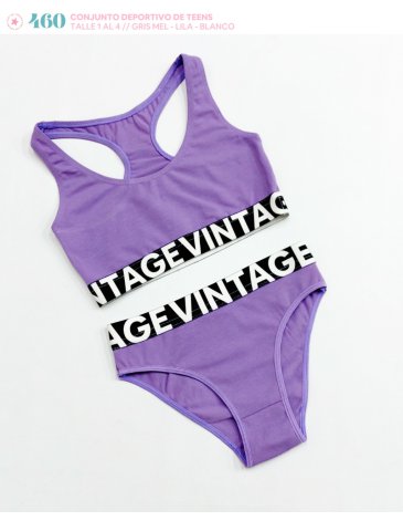 Conjunto deportivo teens alg y lycra T1/4 VINTAGE