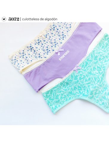 Culotteless alg y lycra Pack x3 VINTAGE