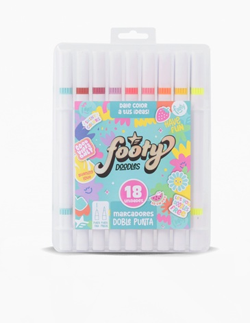MARCADORES ACRILICOS X 18 COLORES FOOTY