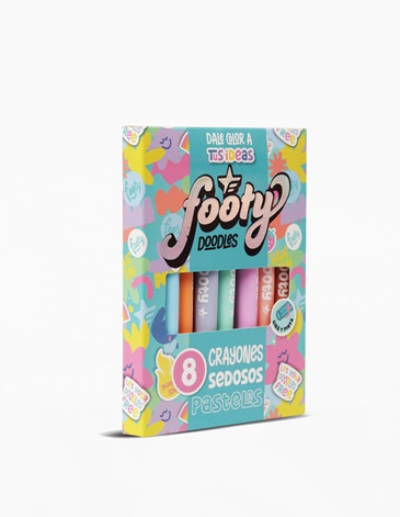 CRAYONES SEDOSOS PASTEL X 8 FOOTY
