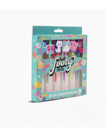 LAPICERAS DE GEL X 6u FOOTY