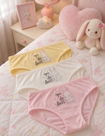 PACK X 3 BOMBACHAS DE NENA ALGODON Y  LYCRA T4/14 MAREY