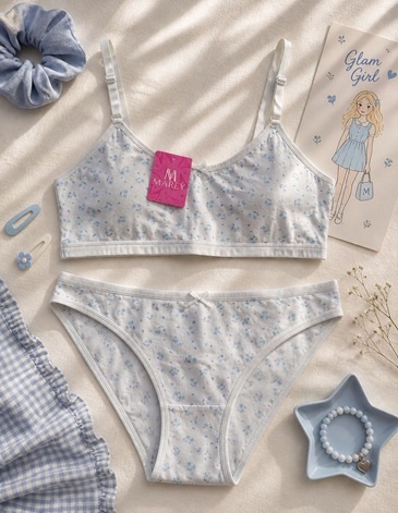 CONJUNTO TEEN ESTAMPADO CON BRETEL Y VEDETINA TS/XL MAREY