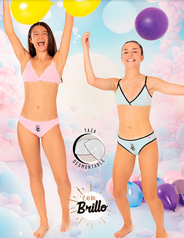 Conjunto teen alg y lycra c/taza desmontable y vedetina T70/95 MAREY