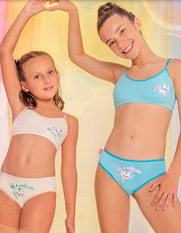 Conjunto top algodon y lycra c/bombacha T8/18 MAREY