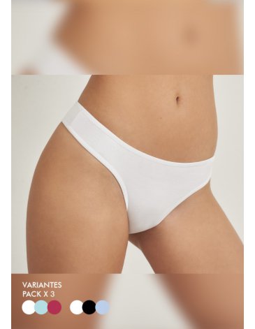 Colaless microfibra Pack x3 Power Color Everyday MARCELA KOURY