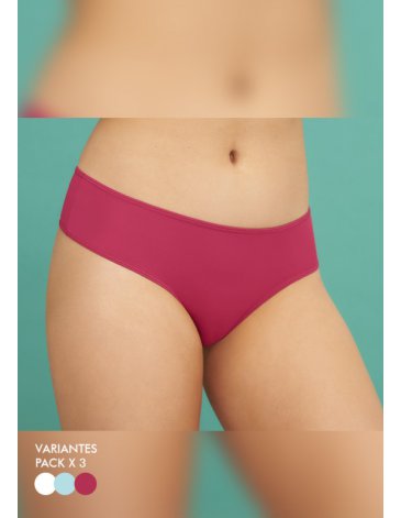 Pack x 3 culoteless Microfibra - MARCELA KOURY