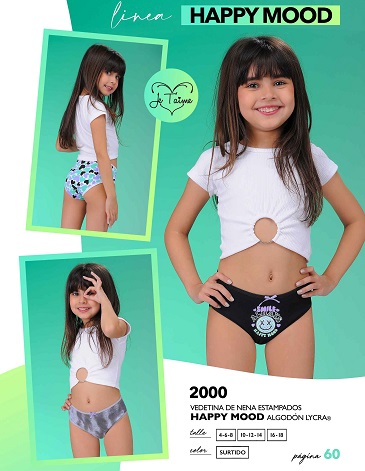 Vedetina nena alg y lycra HAPPY MOOD T4/18-Pack x 3 JE TAIME