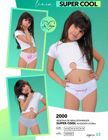 Vedetina Super Cool nena alg y lycra Pack x3 T4/18 JE TAIME