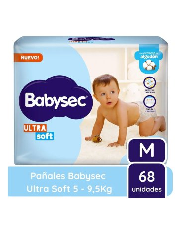 PAÑALES BABYSEC ULTRASOFT M X 68 - BABYSEC