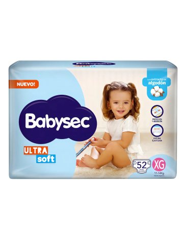 PAÑALES BABYSEC ULTRASOFT XG X 52 BABYSEC