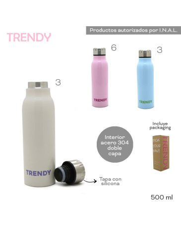 Botella Termica 500ML TRENDY