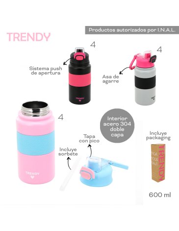 Botella Termica 600 ML TRENDY