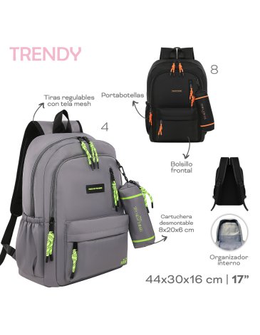 Mochila c/ cartuchera 17