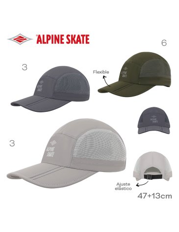 Gorra Deportiva Ajustable Elastico con Boche ALPINE SKATE