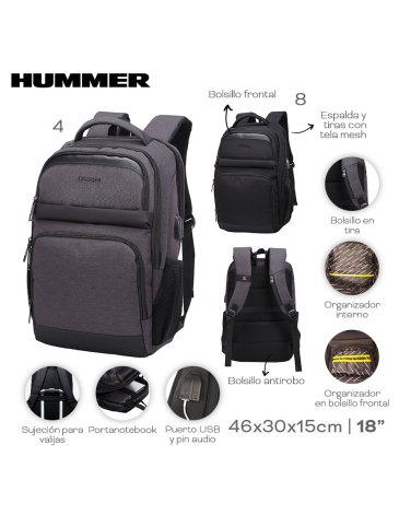 Mochila Portanotebook 18'' - HUMMER