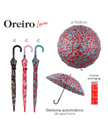 Paraguas Oreiro Love Automatico LAS OREIRO LOVE