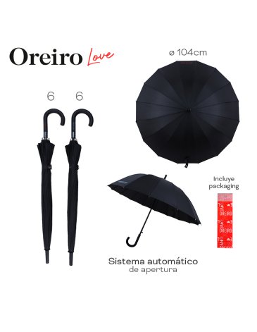 Paraguas Oreiro Love Automatico LAS OREIRO LOVE