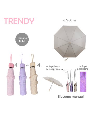 Paraguas mini manual TRENDY