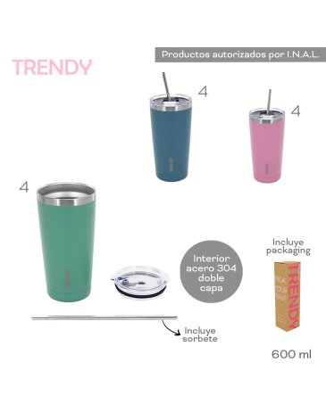 Vaso Termico 600ml TRENDY