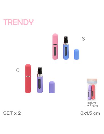 Atomizador de Perfume set x 2 TRENDY