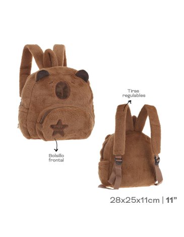Mochila Infantil Peluche Capibara 11