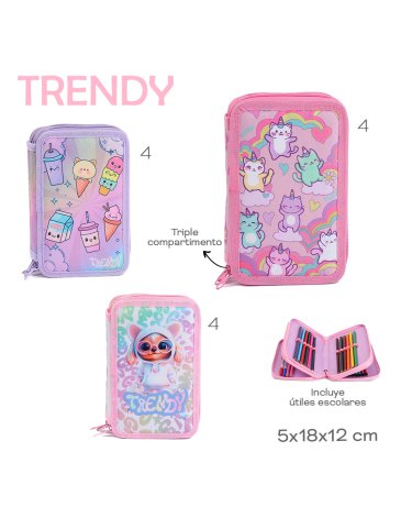 Cartuchera C/ Utiles - TRENDY