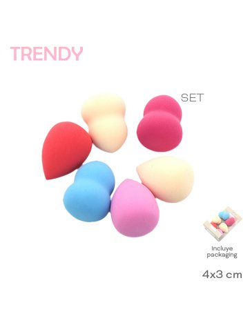 Set de Esponjas  Maquillaje Trendy TRENDY